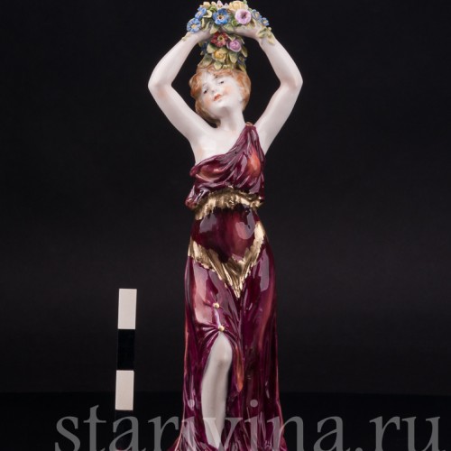 Девушка с букетом, Ernst Bohne Sohne, Германия, нач. 20 в