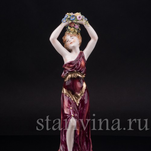 Девушка с букетом, Ernst Bohne Sohne, Германия, нач. 20 в