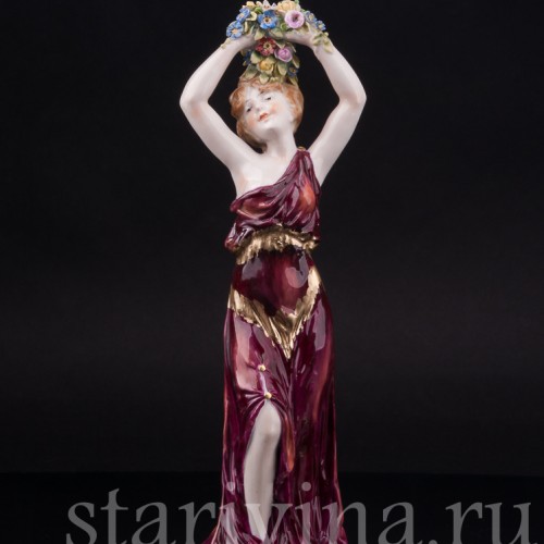 Девушка с букетом, Ernst Bohne Sohne, Германия, нач. 20 в