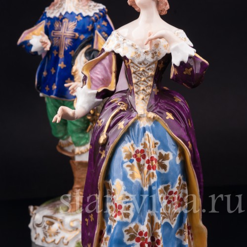 Парные фарфоровые статуэтки Галантная пара, Derby, Великобритания, 1775 год.