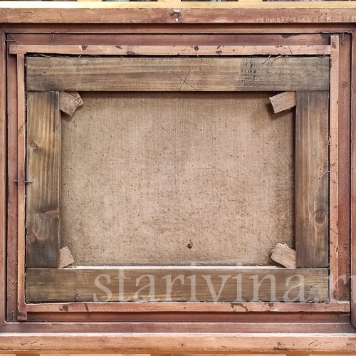 Картина маслом на холсте Мужчины в гостиной, Голландия, перв.пол. 20 в.