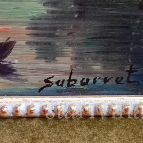 Картина маслом на меди Пейзаж со старой мельницей, Германия, вт.пол. 20 в.