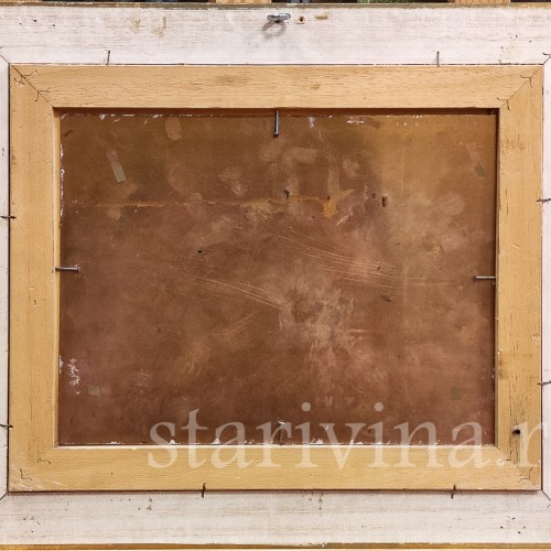 Картина маслом на меди Пейзаж со старой мельницей, Германия, вт.пол. 20 в.