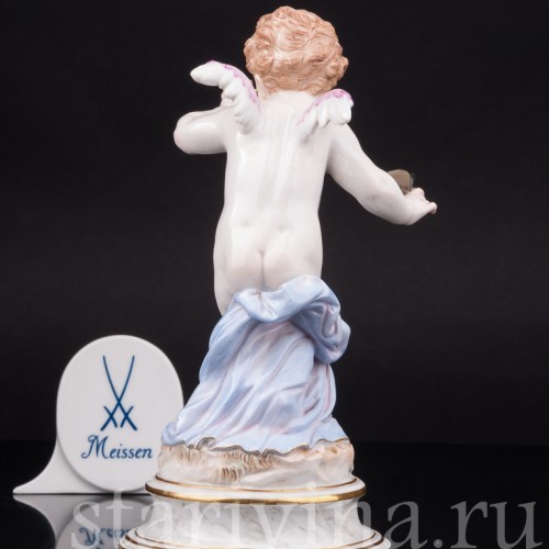 Фарфоровая статуэтка Купид с театральной маской, Meissen, Германия, кон. 19 - нач. 20 вв.