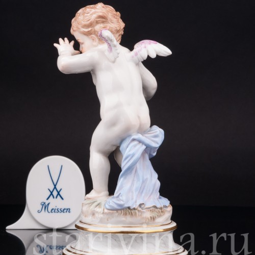 Фарфоровая статуэтка Купид с театральной маской, Meissen, Германия, кон. 19 - нач. 20 вв.