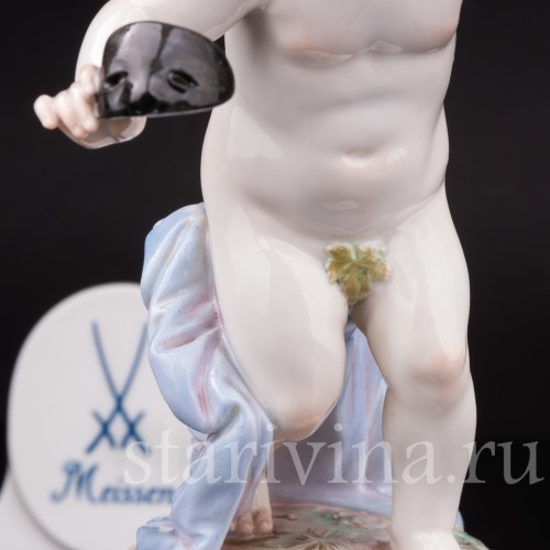 Фарфоровая статуэтка Купид с театральной маской, Meissen, Германия, кон. 19 - нач. 20 вв.