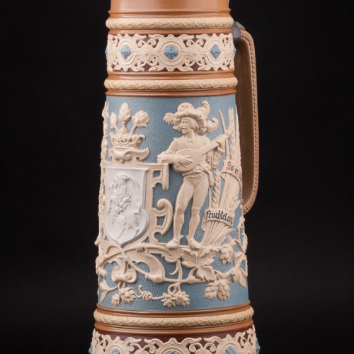 Старинный пивной Кувшин с гербом, 3.3 л, Villeroy & Boch, Германия, 1895 г.