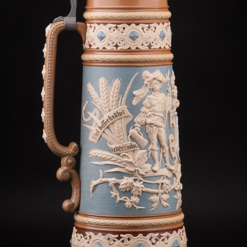 Старинный пивной Кувшин с гербом, 3.3 л, Villeroy & Boch, Германия, 1895 г.