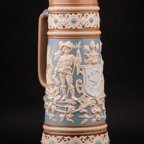 Старинный пивной Кувшин с гербом, 3.3 л, Villeroy & Boch, Германия, 1895 г.