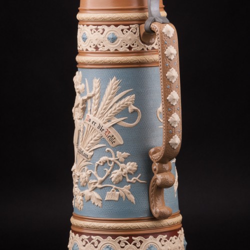 Старинный пивной Кувшин с гербом, 3.3 л, Villeroy & Boch, Германия, 1895 г.