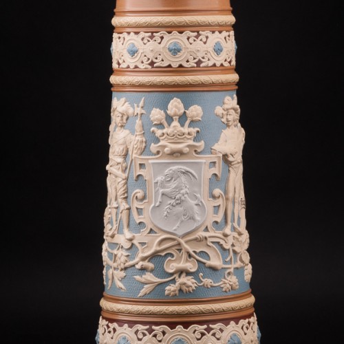 Старинный пивной Кувшин с гербом, 3.3 л, Villeroy & Boch, Германия, 1895 г.