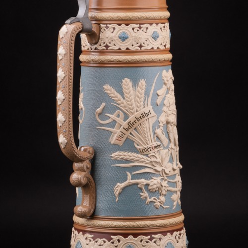 Старинный пивной Кувшин с гербом, 3.3 л, Villeroy & Boch, Германия, 1895 г.