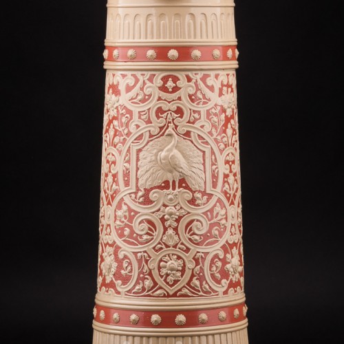 Старинный пивной кувшин Павлин, 3.8 л, Villeroy & Boch, Германия, 1910 г.