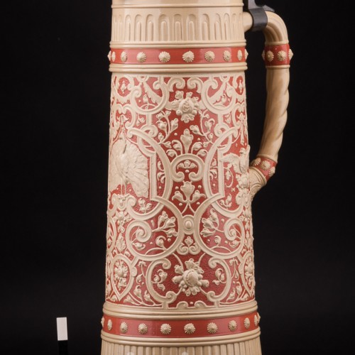 Старинный пивной кувшин Павлин, 3.8 л, Villeroy & Boch, Германия, 1910 г.