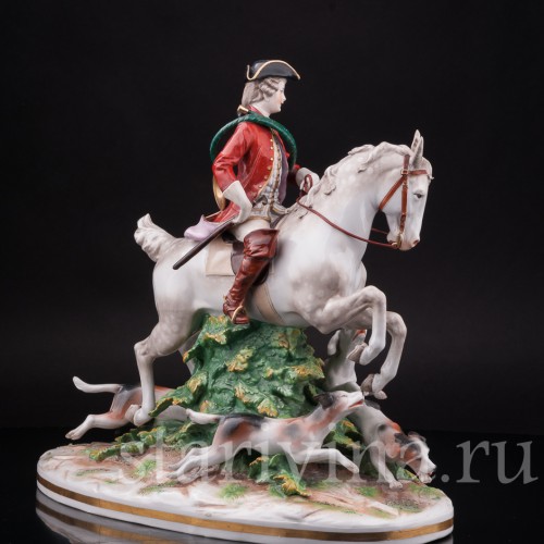 Фарфоровая композиция Охотник с собаками, Ernst Bohne Sohne, Германия, нач. 20 в.