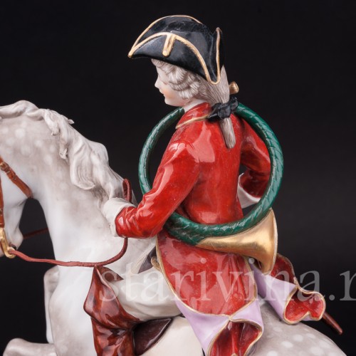 Фарфоровая композиция Охотник с собаками, Ernst Bohne Sohne, Германия, нач. 20 в.