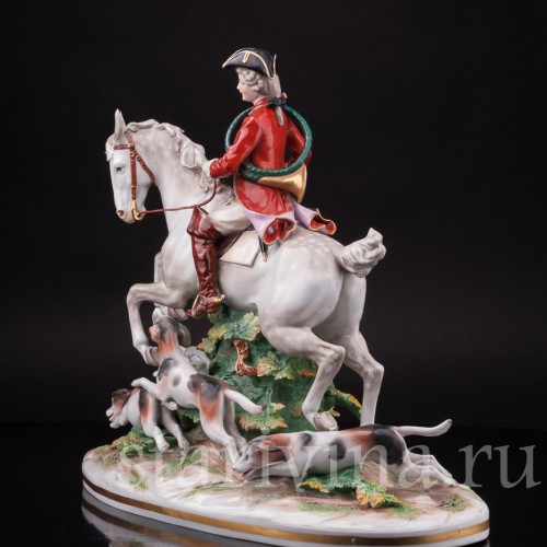 Фарфоровая композиция Охотник с собаками, Ernst Bohne Sohne, Германия, нач. 20 в.