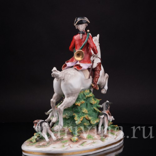 Фарфоровая композиция Охотник с собаками, Ernst Bohne Sohne, Германия, нач. 20 в.