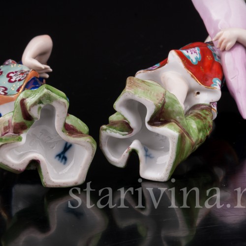 Фарфоровые фигурки Дети с Рогом изобилия, Richard Eckert & Co, Германия, кон. 19 в.