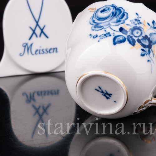 Уценненная фарфоровая Кофейная чашка, Meissen, Германия, вт. пол. 20 в.