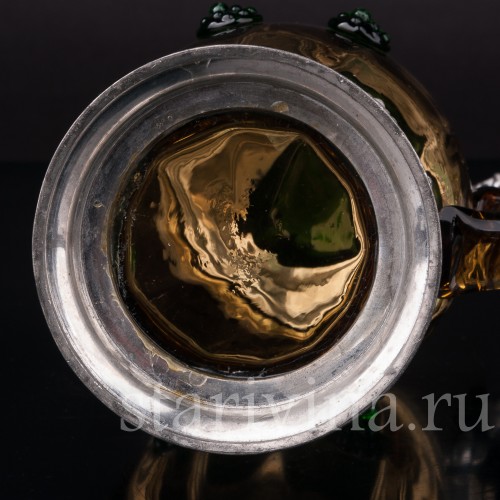 Старинная пивная кружка Дельфин и лилии, 1/2 л, Германия, пер. пол. 20 в.