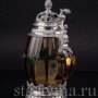 Старинная пивная кружка Дельфин и лилии, 1/2 л, Германия, пер. пол. 20 в.