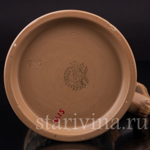 Старинная пивная кружка Бочка пива, 1/2 л, Villeroy & Boch, Германия, 1903 г.