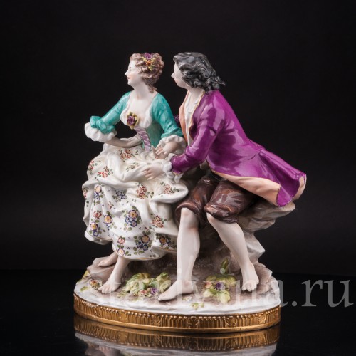 Фарфоровая композиция Пасторальная пара, Volkstedt, Германия, нач. 20 в.