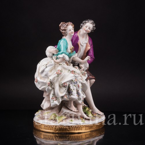 Фарфоровая композиция Пасторальная пара, Volkstedt, Германия, нач. 20 в.