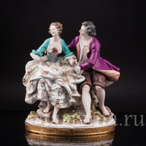 Фарфоровая композиция Пасторальная пара, Volkstedt, Германия, нач. 20 в.