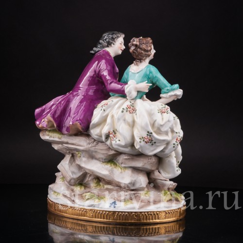 Фарфоровая композиция Пасторальная пара, Volkstedt, Германия, нач. 20 в.
