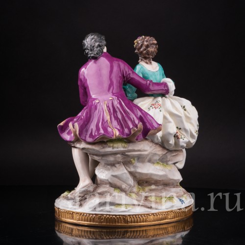 Фарфоровая композиция Пасторальная пара, Volkstedt, Германия, нач. 20 в.