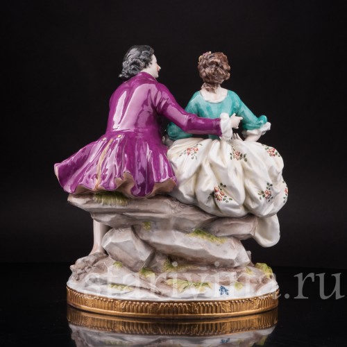 Фарфоровая композиция Пасторальная пара, Volkstedt, Германия, нач. 20 в.