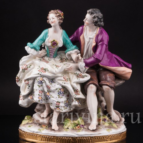 Фарфоровая композиция Пасторальная пара, Volkstedt, Германия, нач. 20 в.