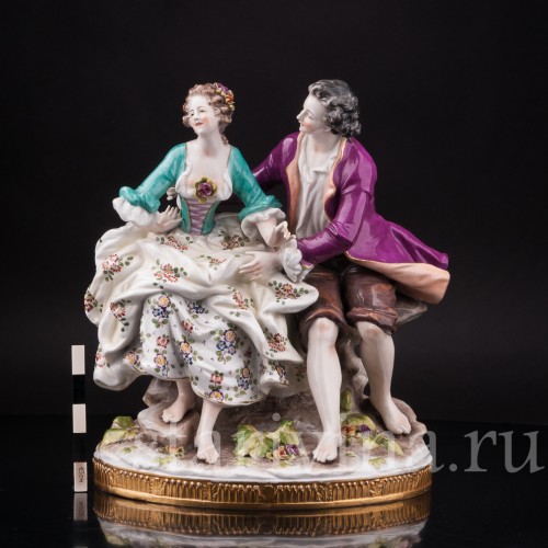 Фарфоровая композиция Пасторальная пара, Volkstedt, Германия, нач. 20 в.