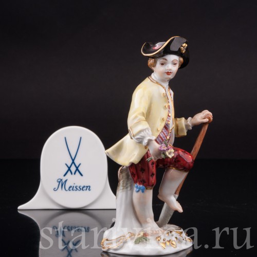 Фарфоровая статуэтка Мальчик с лопатой, Meissen, Германия, 1976 г.
