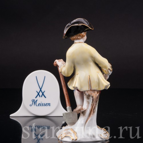 Фарфоровая статуэтка Мальчик с лопатой, Meissen, Германия, 1976 г.