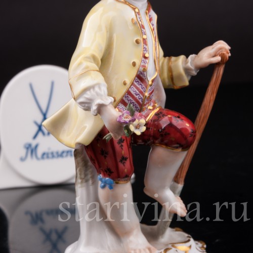 Фарфоровая статуэтка Мальчик с лопатой, Meissen, Германия, 1976 г.