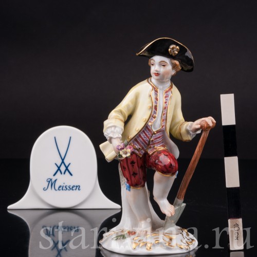 Фарфоровая статуэтка Мальчик с лопатой, Meissen, Германия, 1976 г.