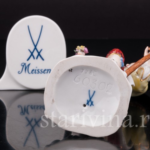 Фарфоровая статуэтка Мальчик с лопатой, Meissen, Германия, 1976 г.