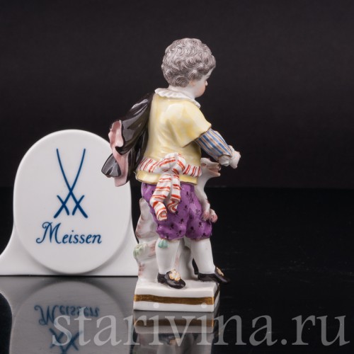 Фарфоровая фигурка Мальчик с собакой, Meissen, Германия, 1962 г.