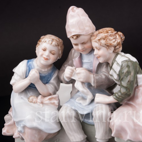 За вязанием, Karl Ens, Германия, 1900-е гг