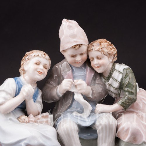 За вязанием, Karl Ens, Германия, 1900-е гг