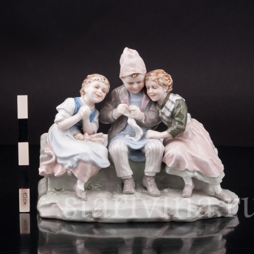 За вязанием, Karl Ens, Германия, 1900-е гг