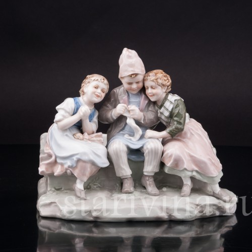 За вязанием, Karl Ens, Германия, 1900-е гг