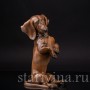 Фарфоровая статуэтка собаки Сидящая такса, Rosenthal, Германия, 1965 г.