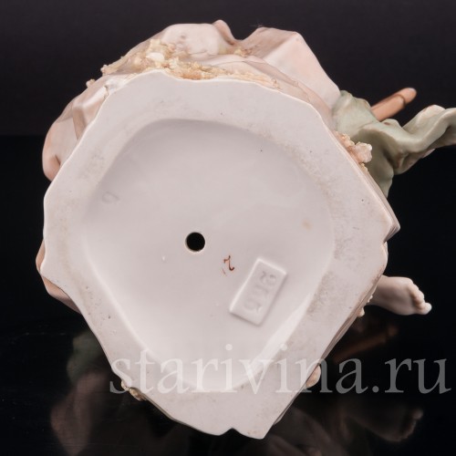 Фарфоровая композиция Лорелея, девушка с арфой, Royal Dux, Чехия, кон. 19 в. - нач. 20 вв.