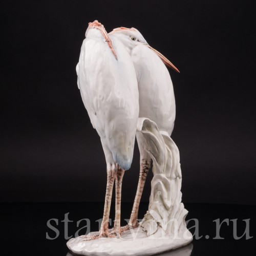 Фарфоровая статуэтка птиц Две цапли, Италия, 1931 - 1953 гг.