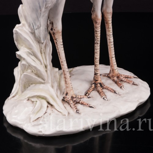 Фарфоровая статуэтка птиц Две цапли, Италия, 1931 - 1953 гг.