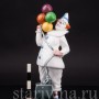 Фарфоровая статуэтка Клоун с воздушными шарами, Royal Doulton, Великобритания, 1985 г.